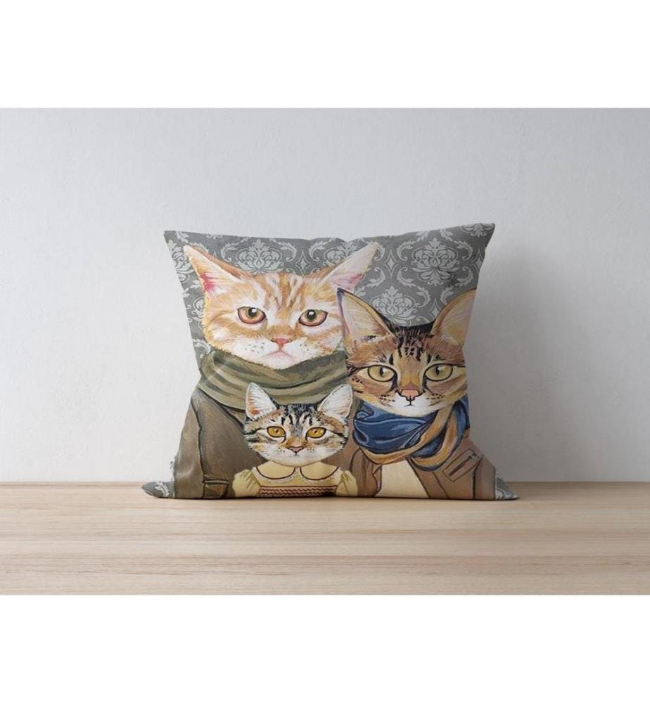 Cushion Cover, Multicolor, 50% Polyester - 50% Cotton, Digital Printing