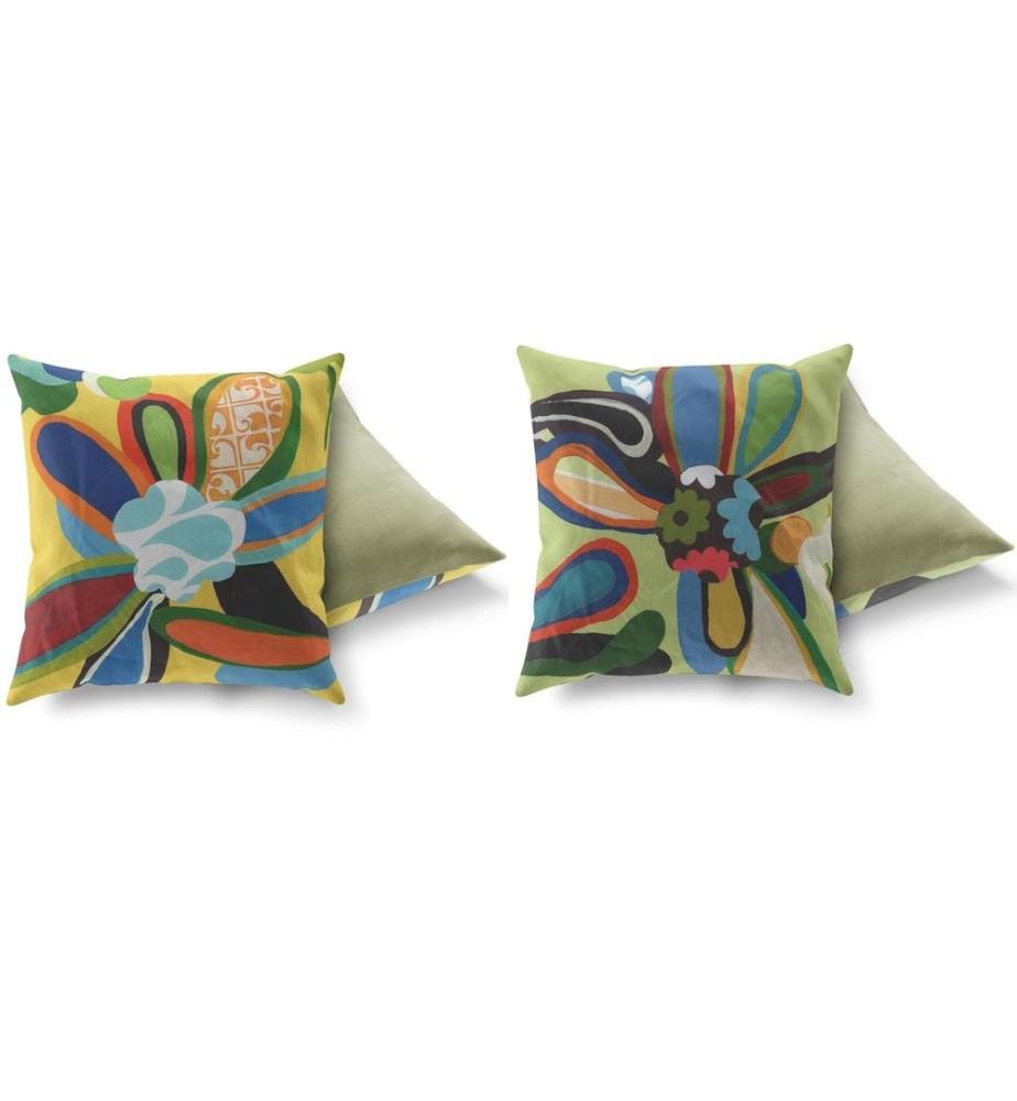 Set di cuscini, 2 pezzi, Multicolore, 50% cotone - 50% poliestere