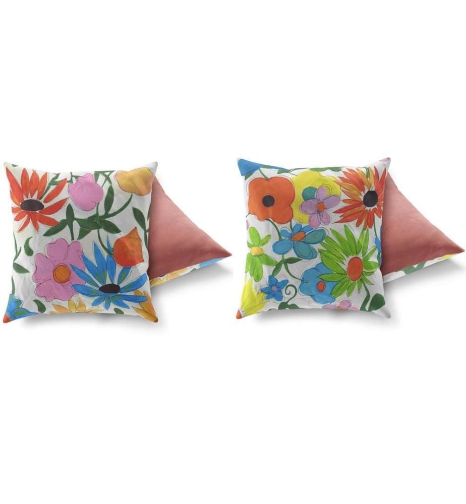 Set di cuscini, 2 pezzi, Multicolore, 50% cotone - 50% poliestere