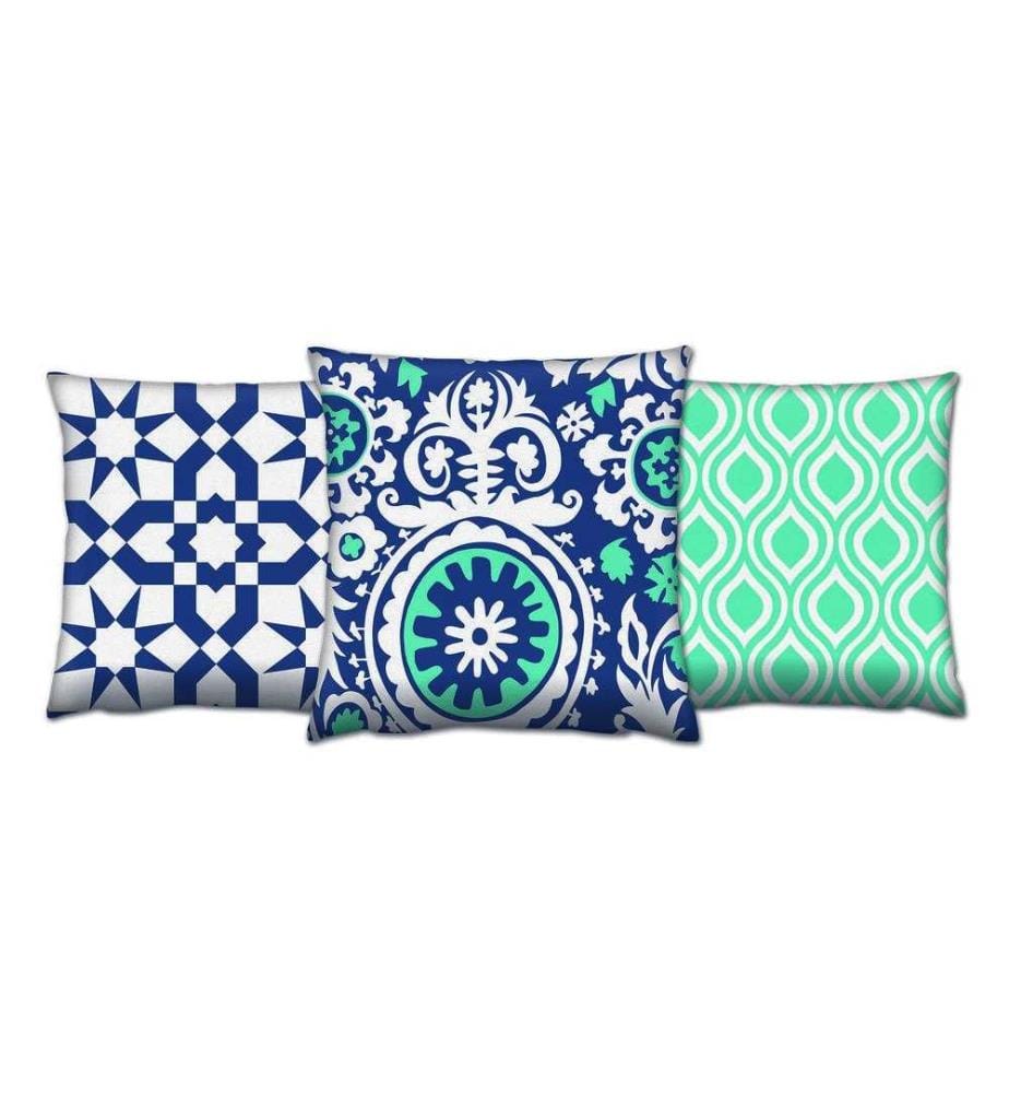 Cushion Set, 3 Pieces, Multicolor, 50% Cotton - 50% Polyester