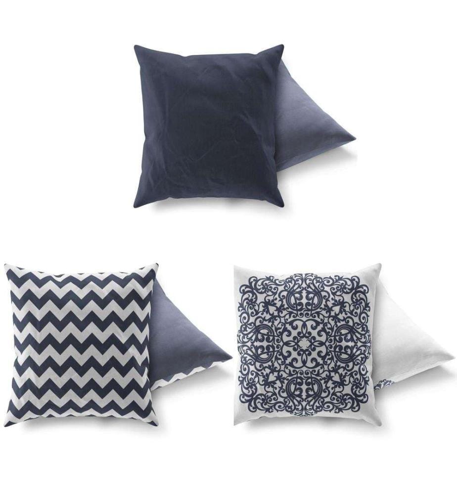 Set di cuscini, 3 pezzi, Multicolore, 50% cotone - 50% poliestere