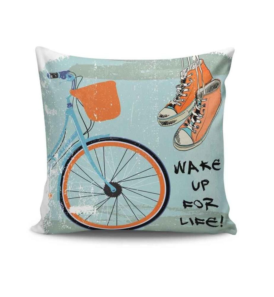 Housse de coussin, Multicolore, 50% coton - 50% polyester
