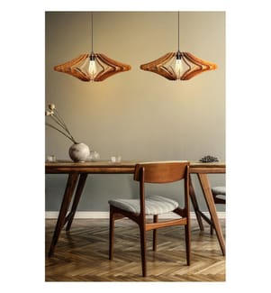 Colore In Noce, Lampadario, Corpo MDF