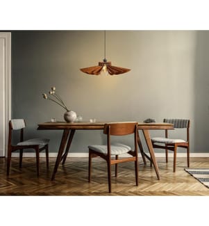 Colore In Noce, Lampadario, Corpo MDF, 3 mm