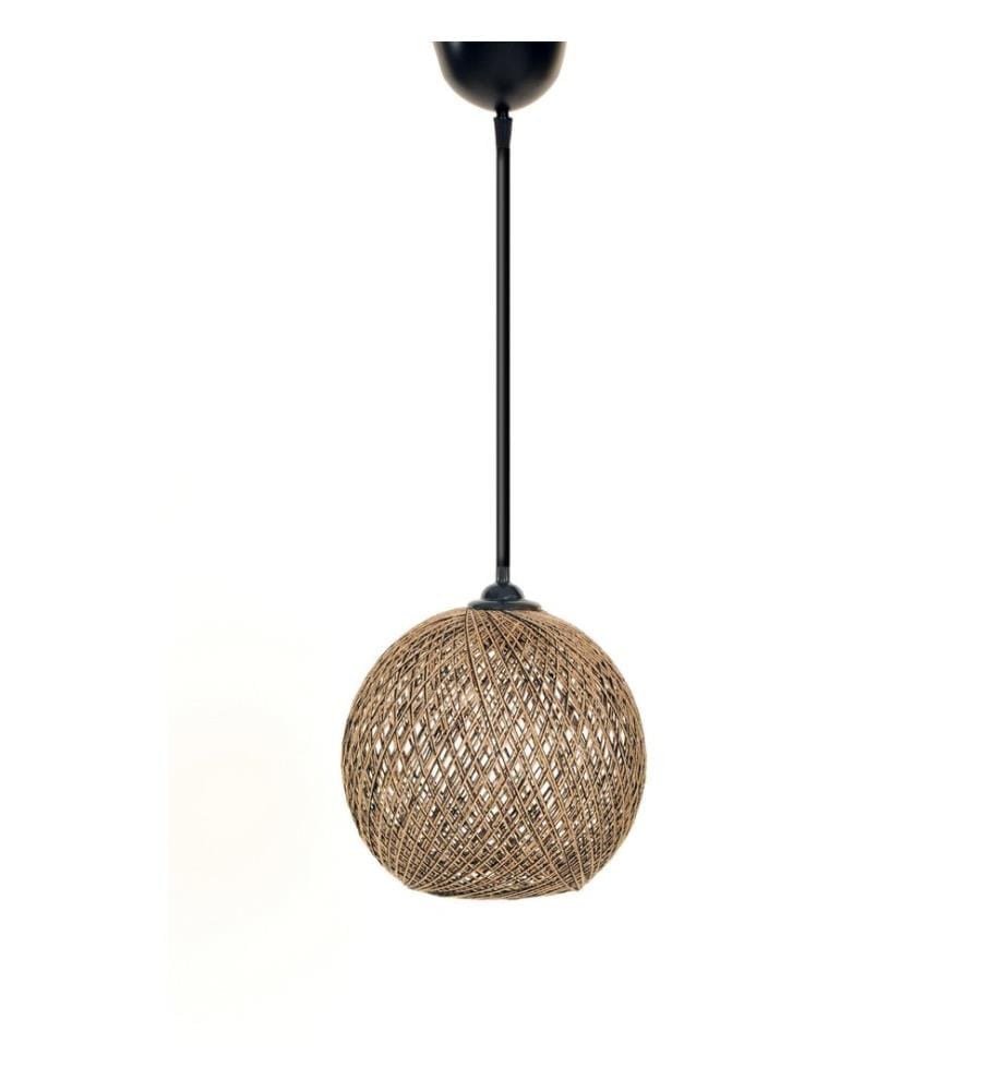 Schwarz,Braun, Kronleuchter, Handgefertigter Jute Kronleuchter