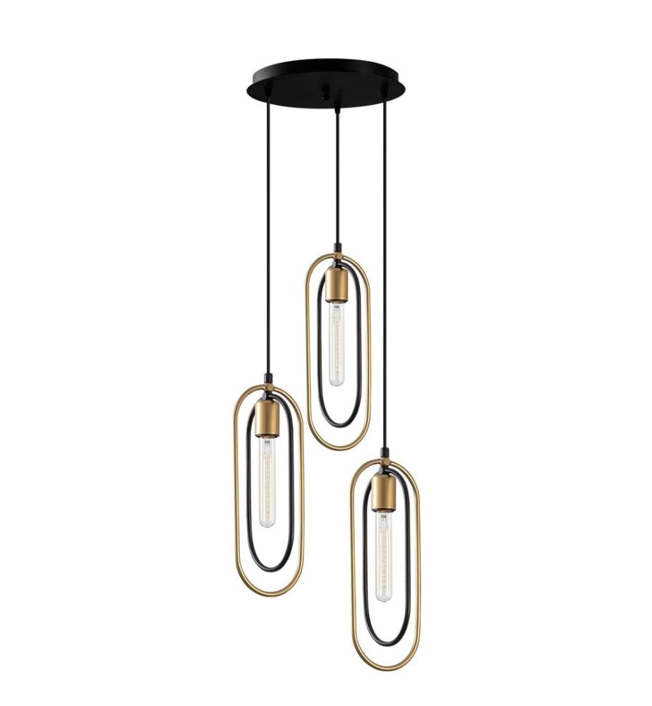 Schwarz,Gold, Kronleuchter, 38 X 38 cm, Metallkörper