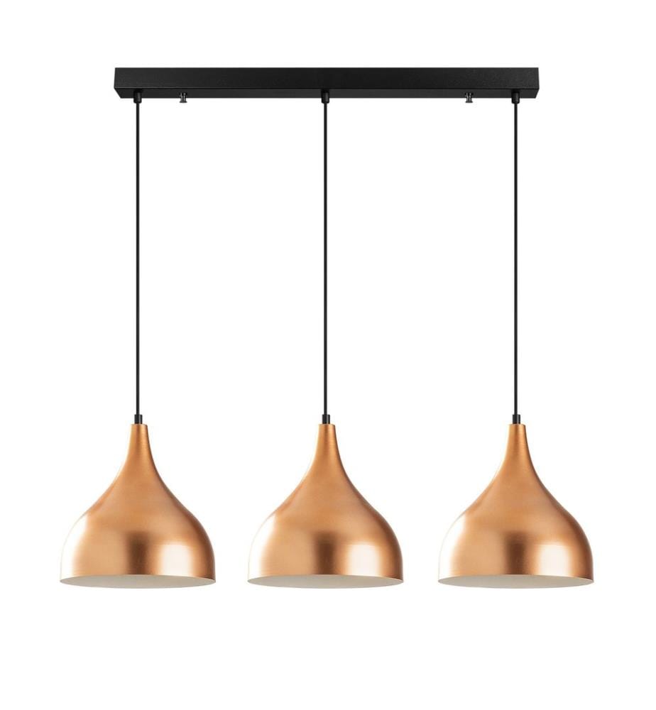 Kupfer,Schwarz, Kronleuchter, 97 X 16 cm, Metallkörper