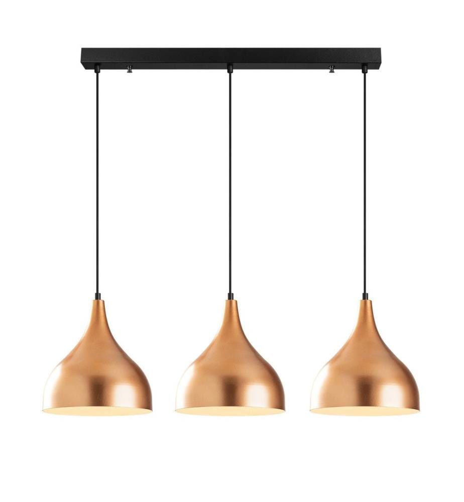 Kupfer,Schwarz, Kronleuchter, 97 X 16 cm, Metallkörper