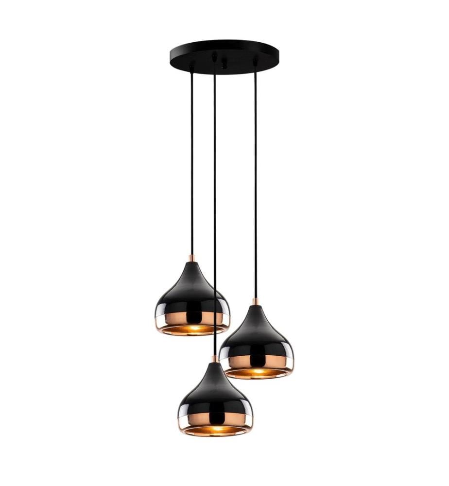 Kronleuchter, Schwarz,Kupfer, Metallkörper