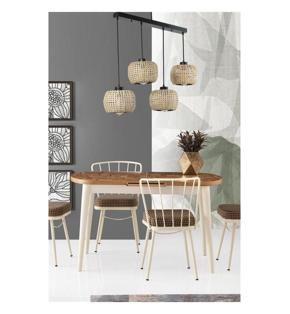 Lustre, rotin, corps en rotin