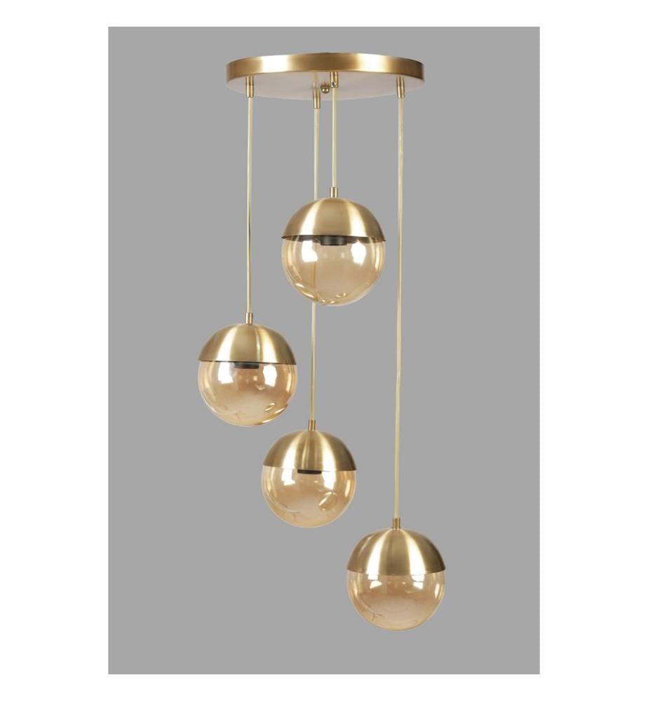 Kronleuchter, Gold, Metallgehäuse, Metallkappe