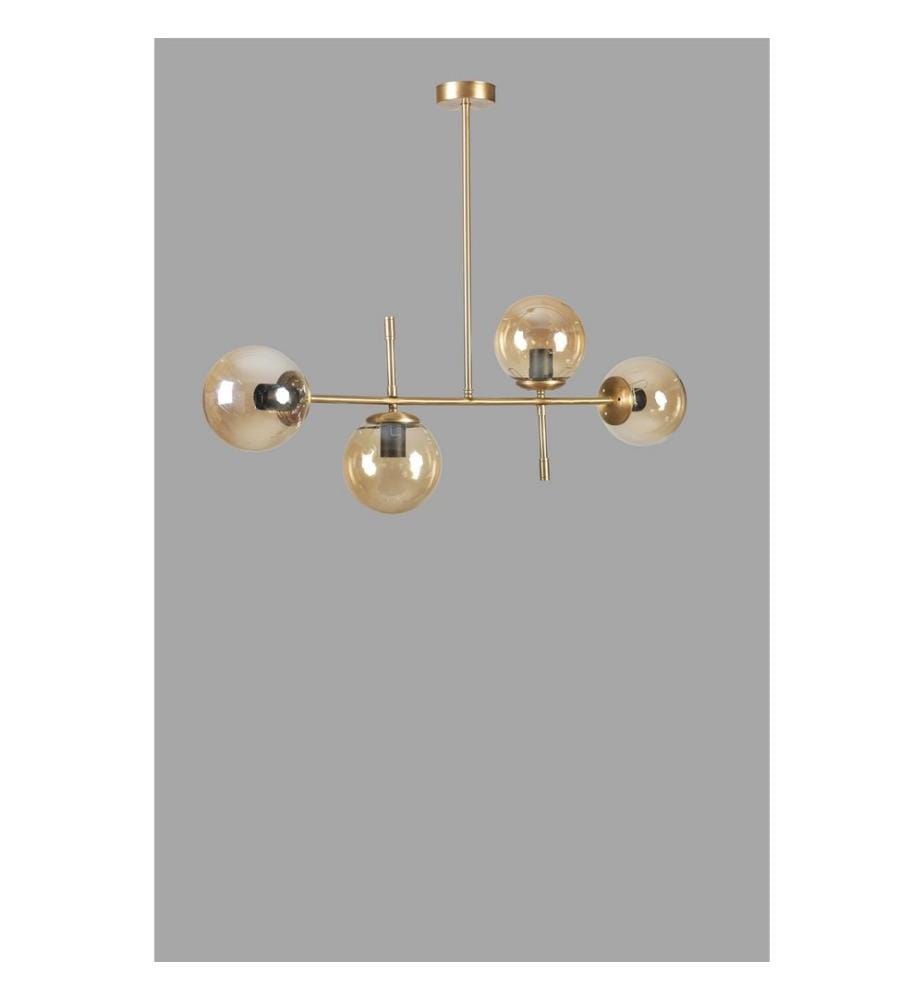 Kronleuchter, Gold, Metallgehäuse, Metallkappe