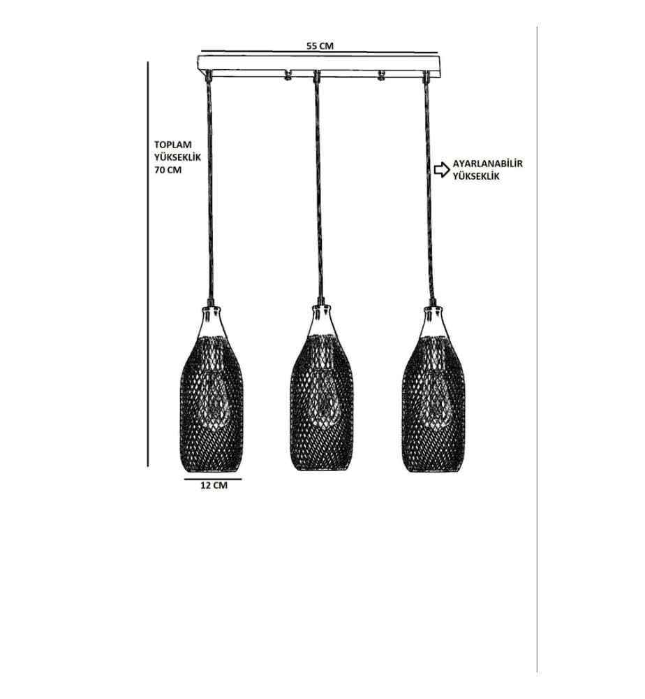 Kronleuchter, Schwarz, Metallgehäuse, Metallkappe