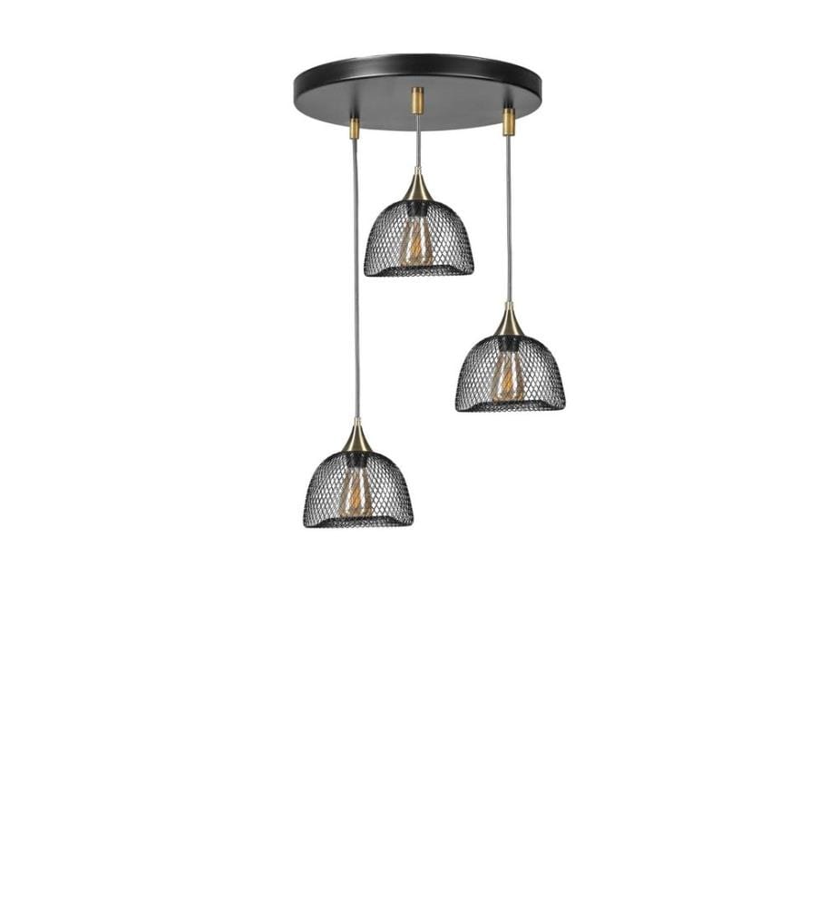Kronleuchter, Schwarz, Metallgehäuse, Metallkappe