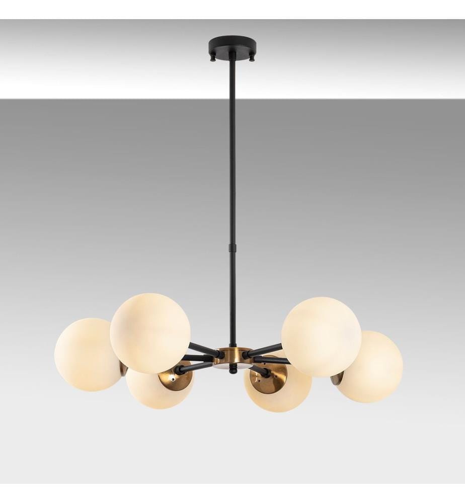 Schwarz, Kronleuchter, 73 X 73 X 35 72 cm, Metallkörper