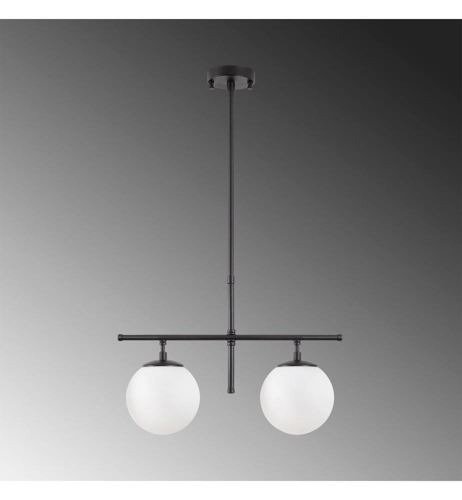 Kronleuchter, Schwarz, Creme, Metallgehäuse, Glasabdeckung