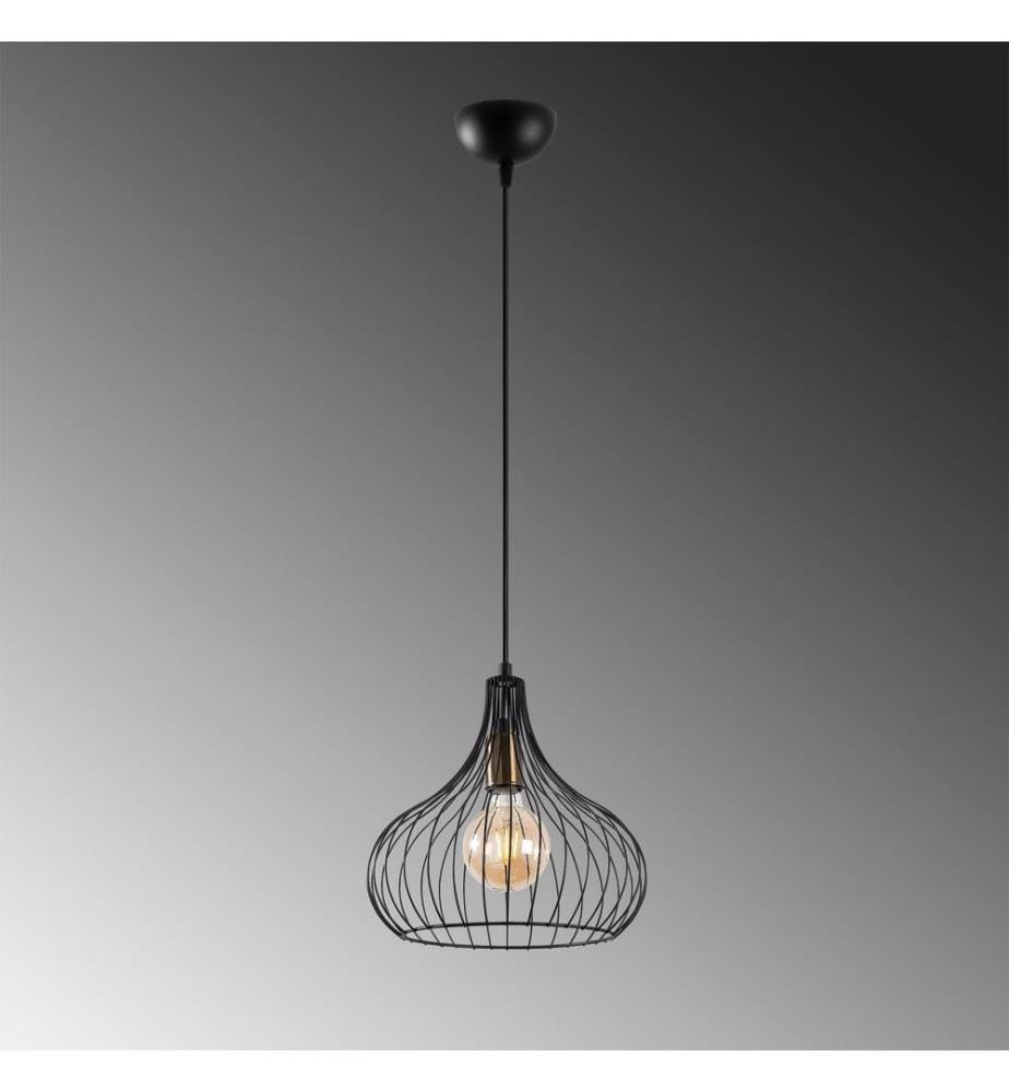 Schwarz, Kronleuchter, 22 X 22 X 120 cm, Metallkörper