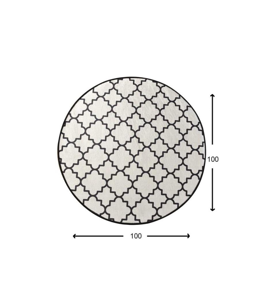 Teppich, Mehrfarbig, 100% Polyester, Durchmesser: 100 cm