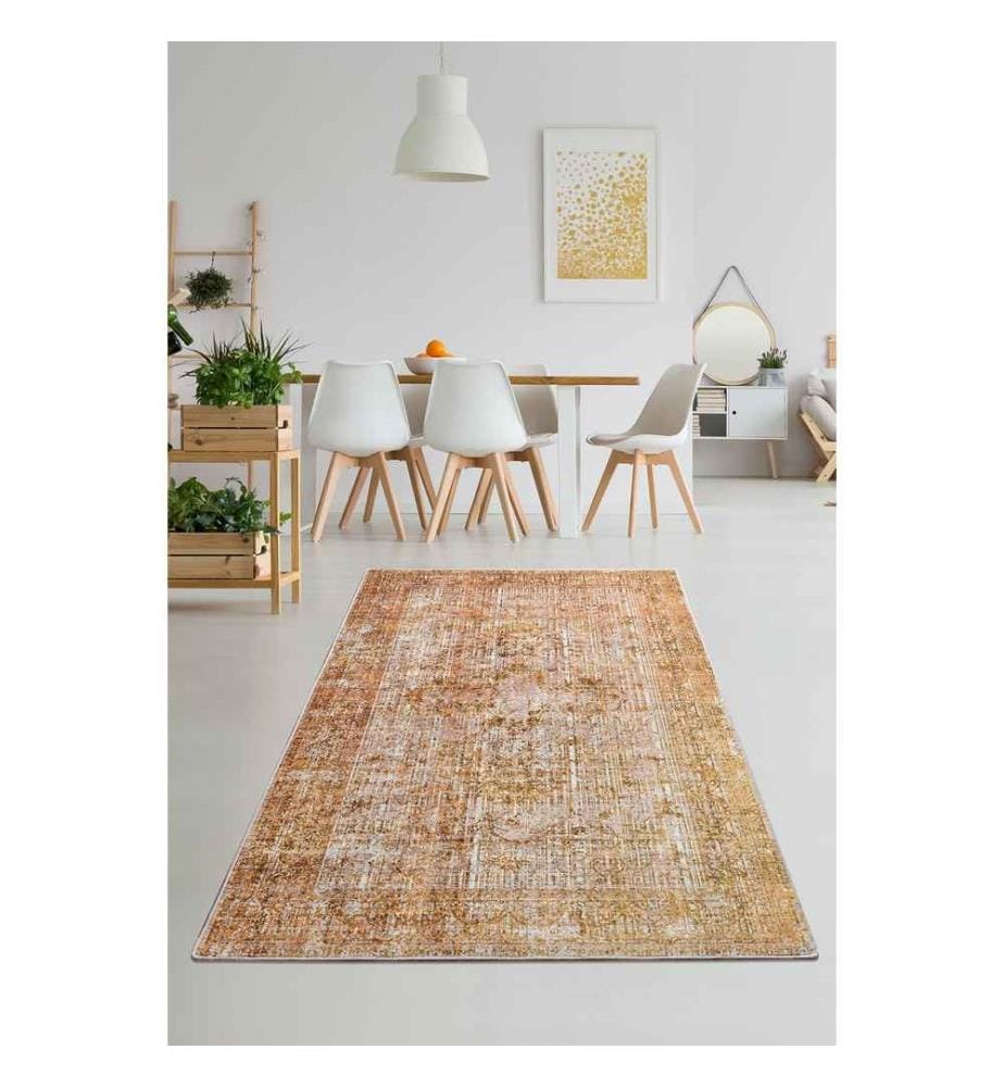 Carpet, Mustard, 100% Polyester, 120 x 180 cm