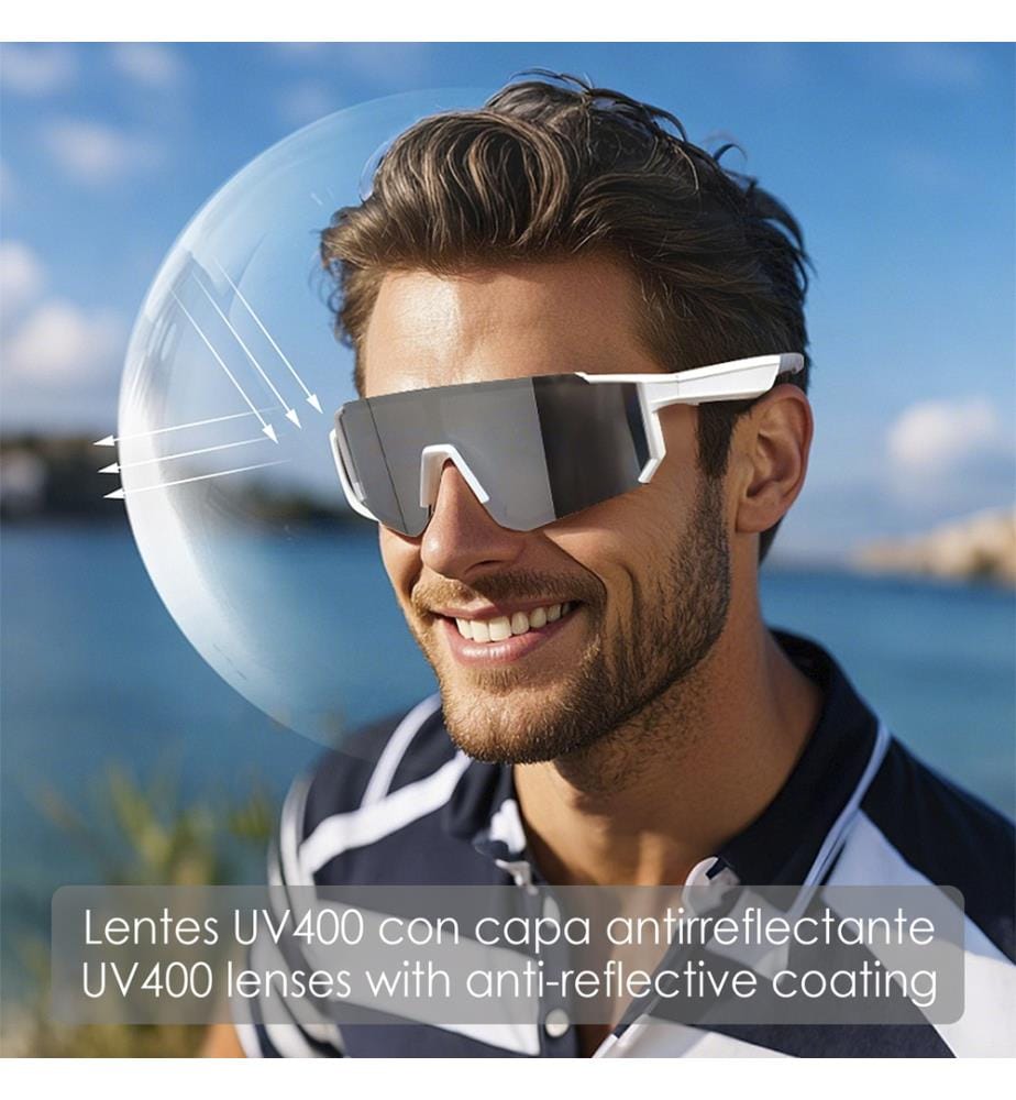 Dam QY PRO 1 smart sports goggles - White and Bl… | DeinDeal