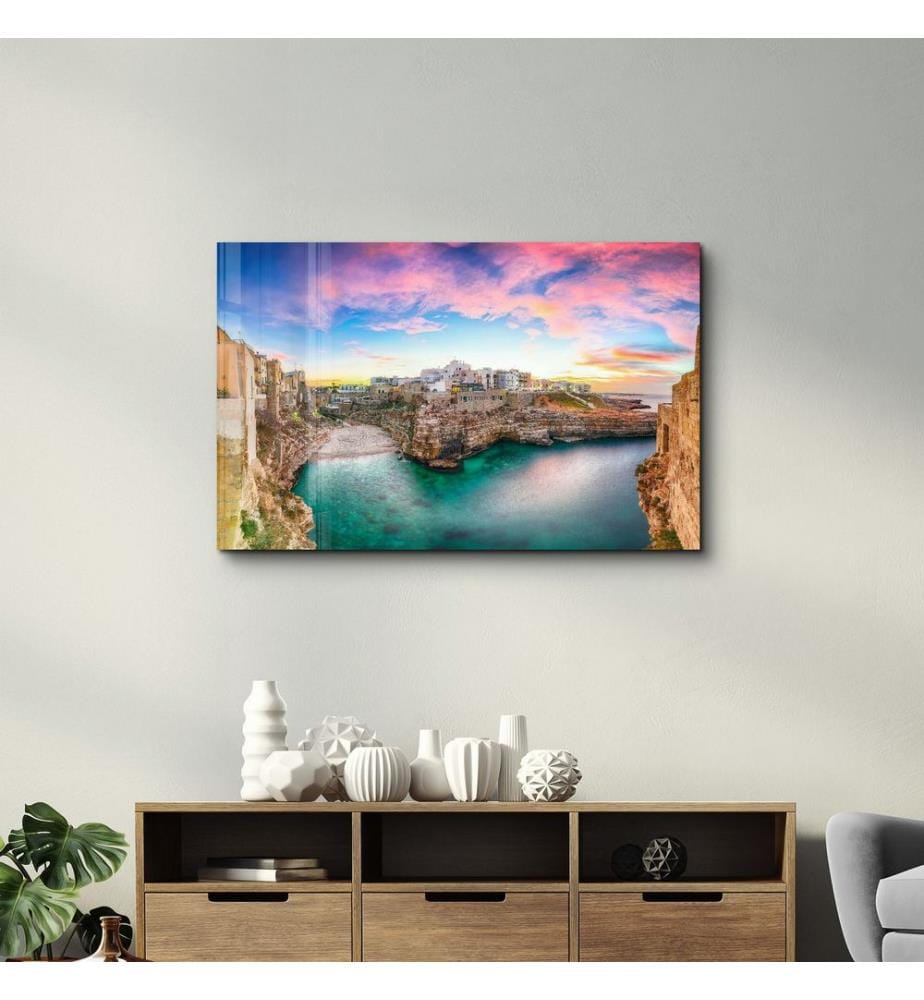 Dekoratives Gemälde aus gehärtetem Glas, mehrfarbig, 100 % HÄRTETES GLAS