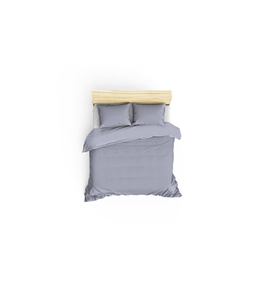 Set copripiumino King Satin, Grigio, Cotone Satin