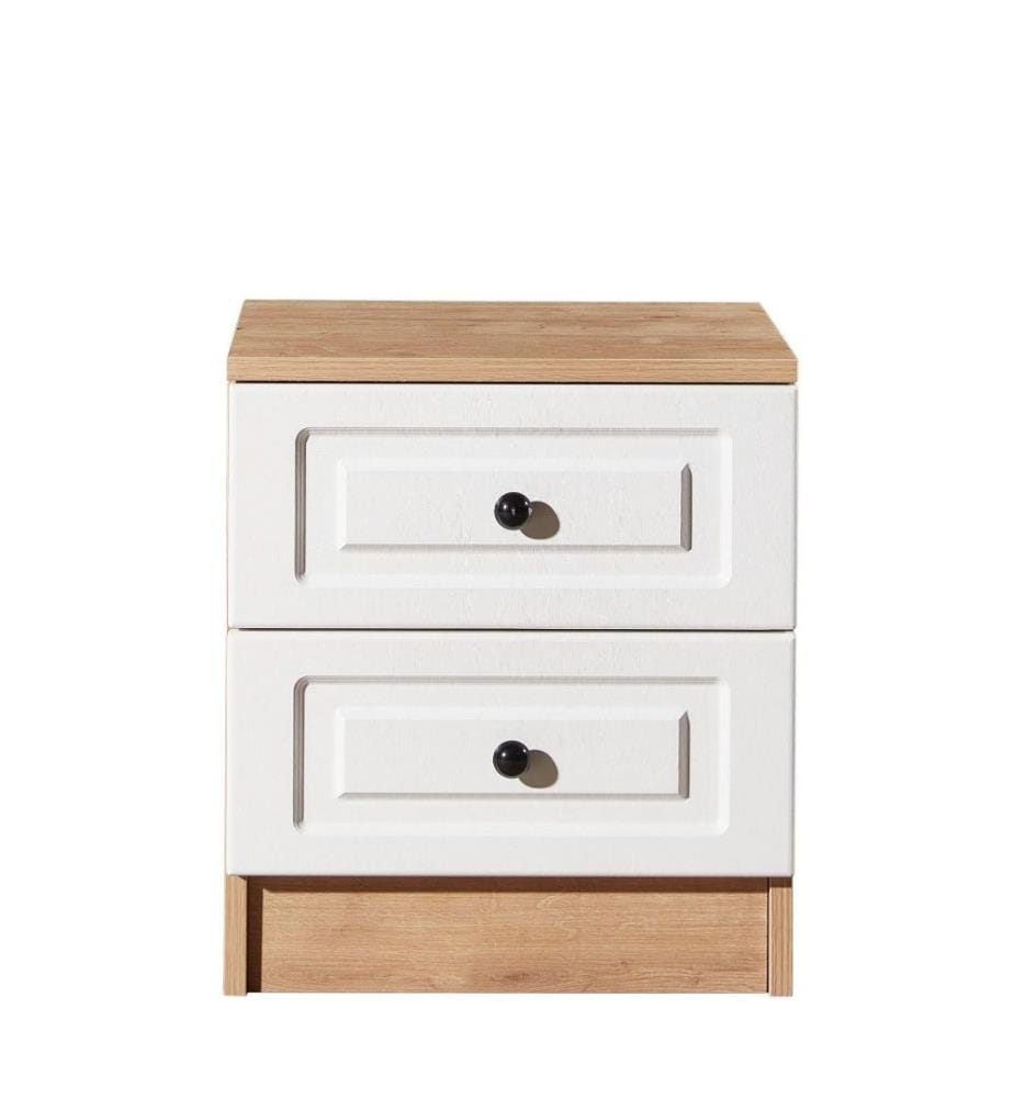 Table de nuit, Chêne Saphir Noyer, Panneau de particules mélaminé