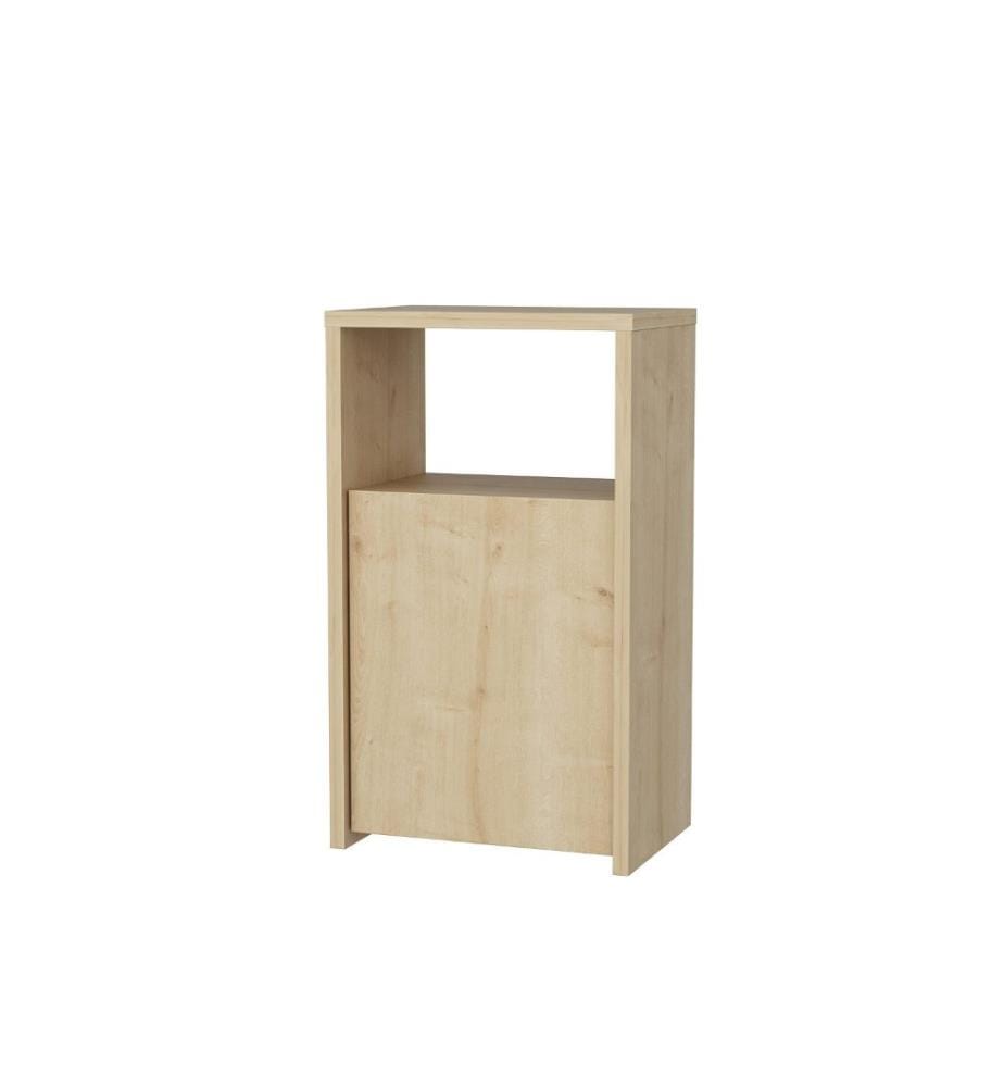 Table de nuit, chêne, panneau de particules mélaminé