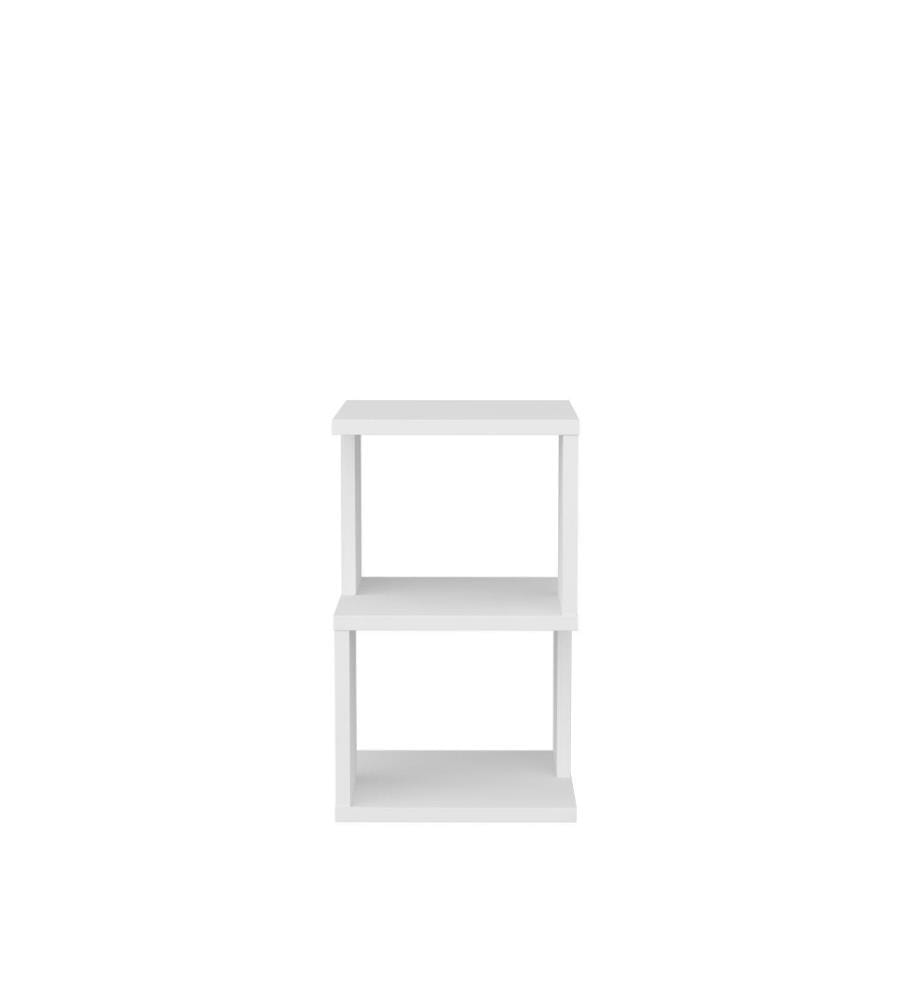 Table de nuit, blanc, panneau de particules mélaminé
