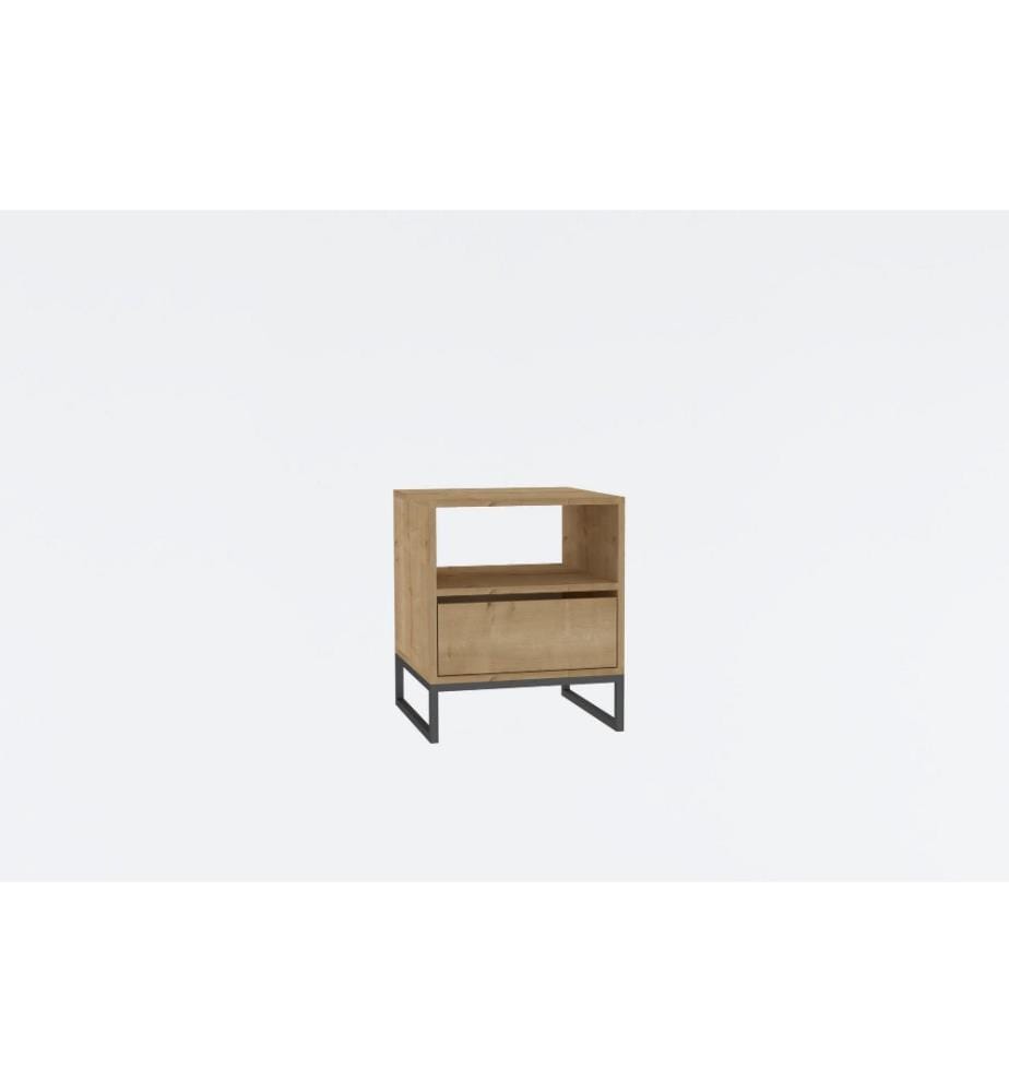 Table de nuit, Saphir, panneau de particules mélaminé