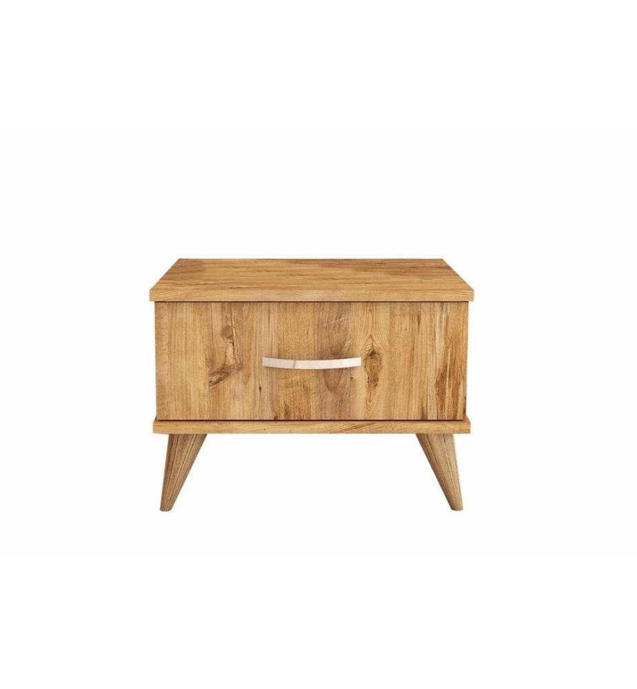 Table de nuit, pin atlantique, panneau de particules mélaminé