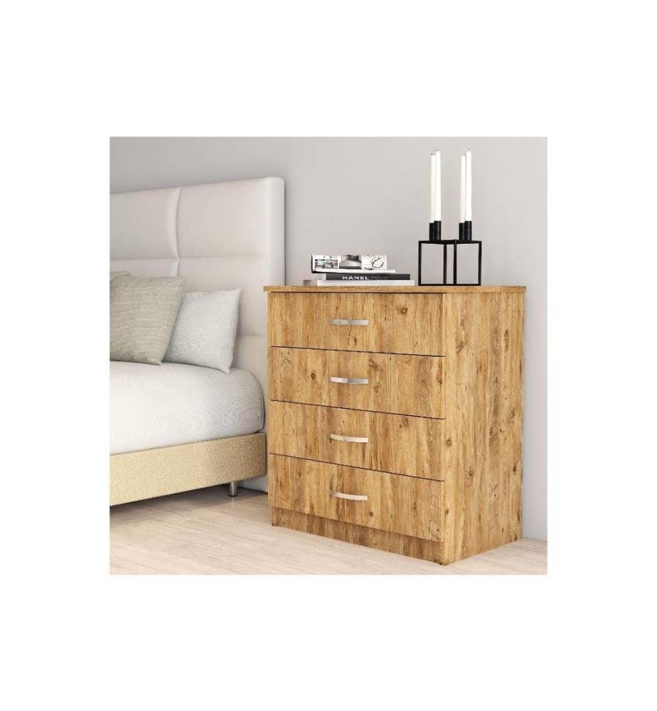 Commode, pin atlantique, panneau de particules mélaminé
