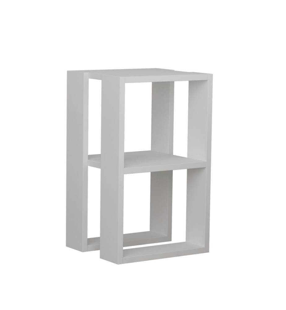 Table de nuit, blanc, panneau de particules mélaminé