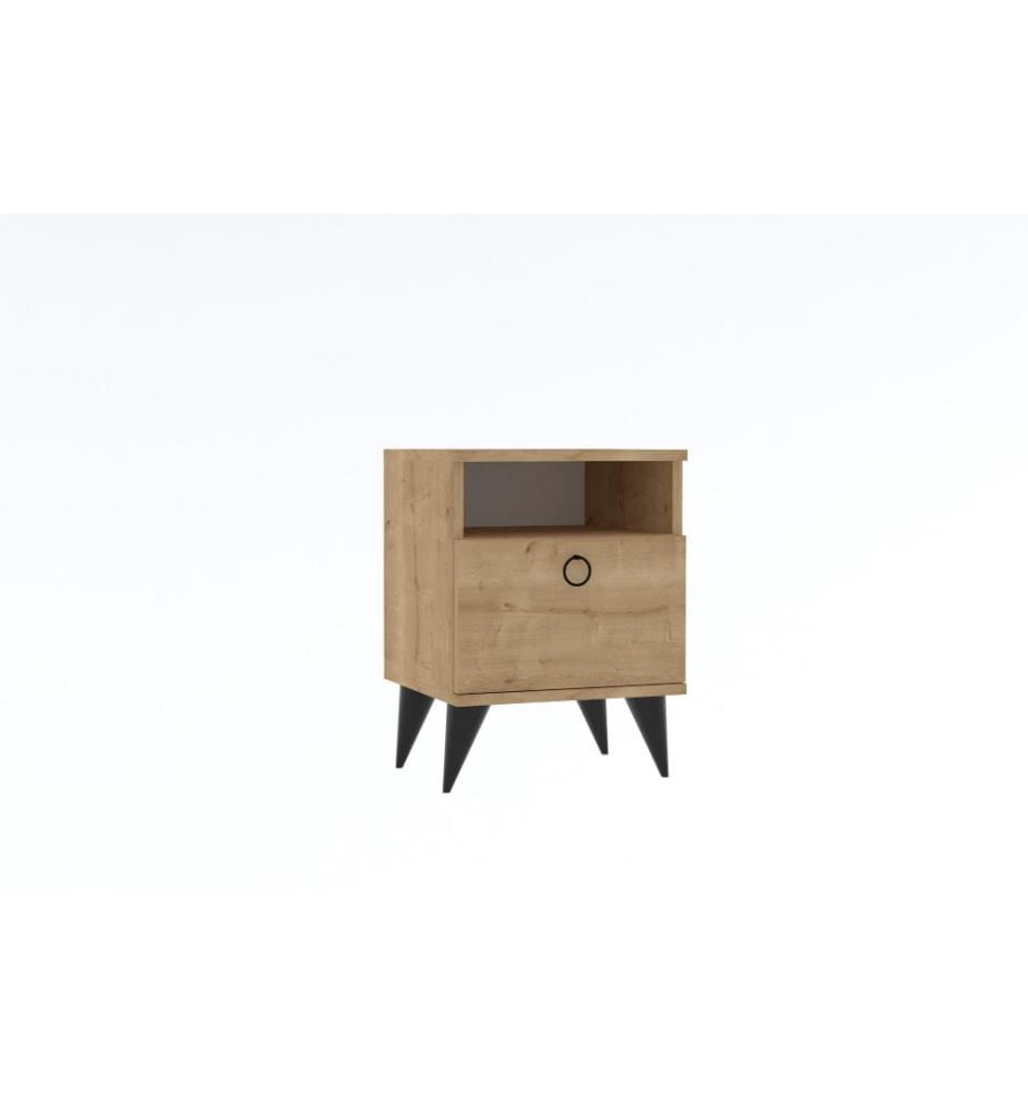 Table de nuit, Saphir, panneau de particules mélaminé