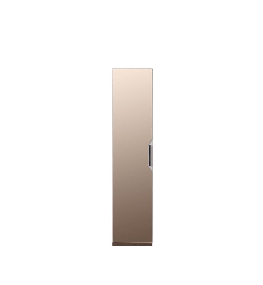 Kleiderschrank, 100 % melaminbeschichtete Spanplatte, Weiss, Braun