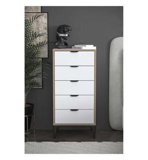 Kommode, 100 % melaminbeschichtete Spanplatte, Weiss