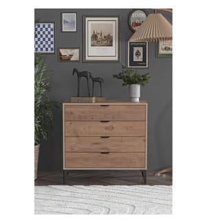 Kommode, 100 % melaminbeschichtete Spanplatte, Atlas-Kiefer