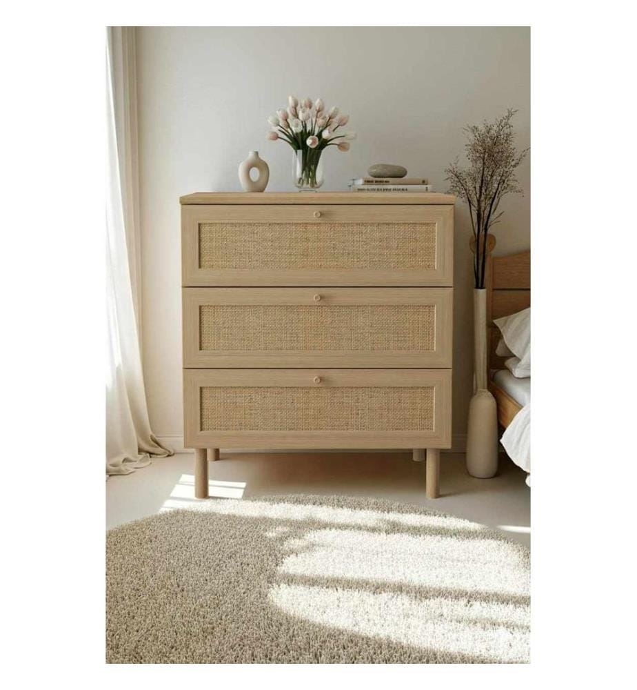 Kommode, 100 % melaminbeschichtete Spanplatte, Beige