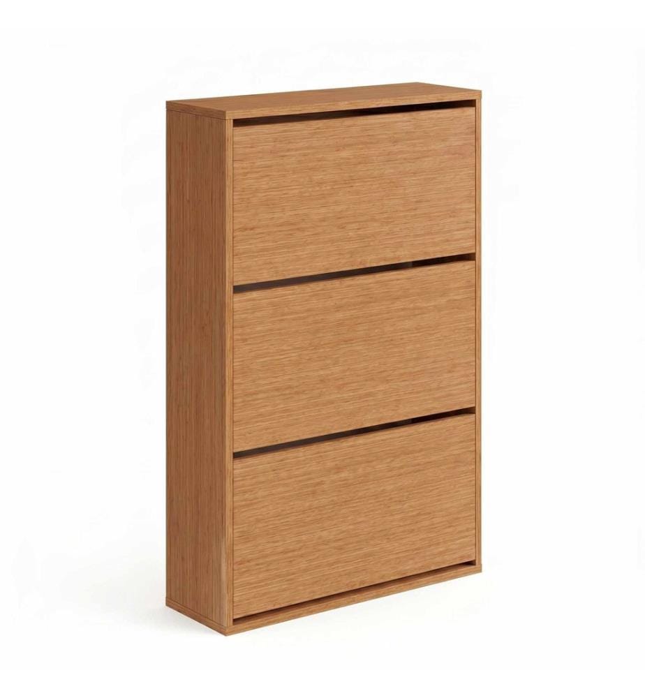 Schuhschrank, 100 % melaminbeschichtete Spanplatte, Walnuss