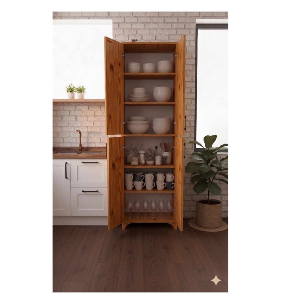 Mehrzweckschrank, 100 % melaminbeschichtete Spanplatte, Atlantische Kiefer
