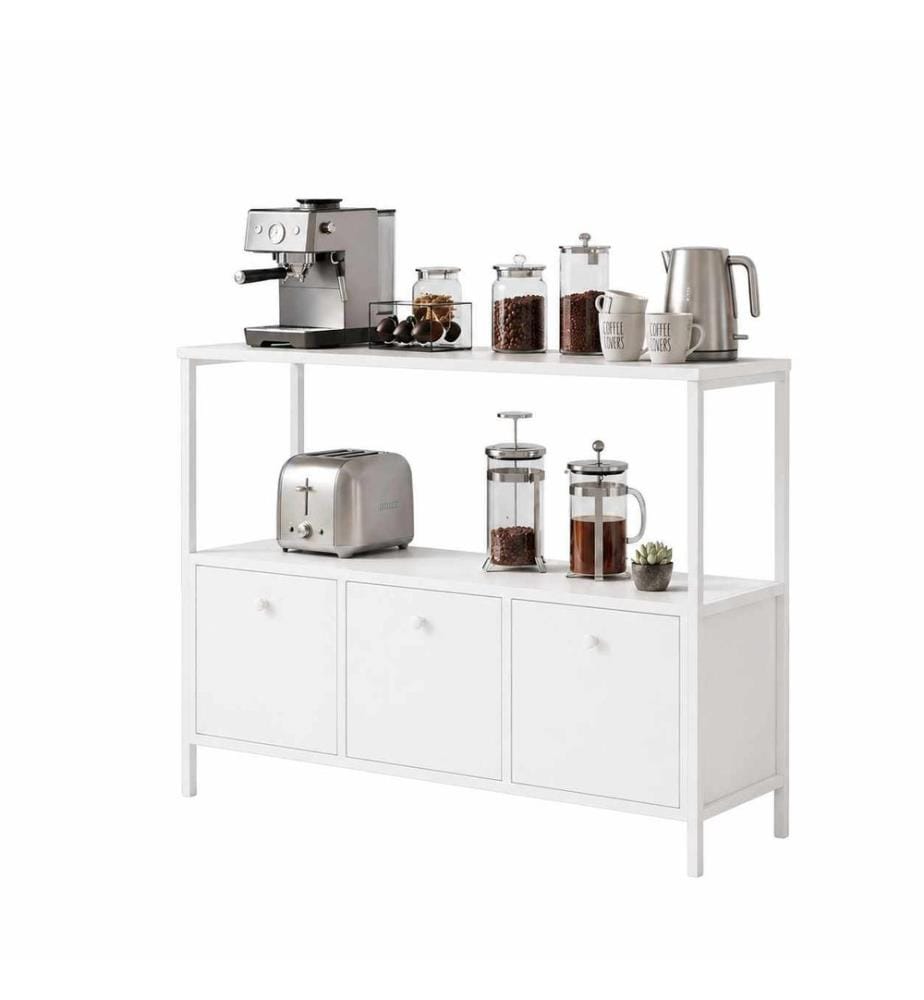 Meuble de cuisine, panneau de particules 100 % mélaminé, blanc