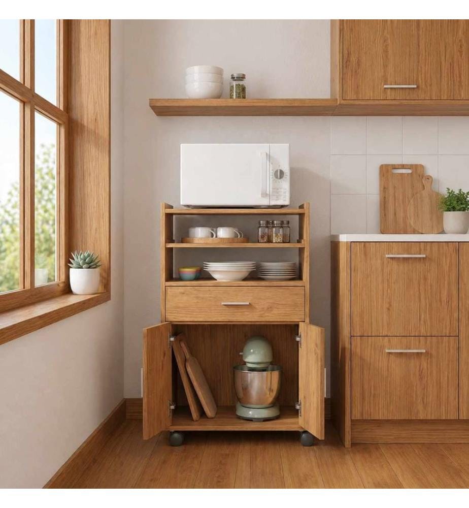 Meuble de cuisine, panneau de particules 100 % mélaminé, pin de l'Atlantique
