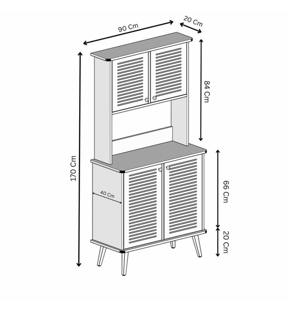 Kaffeebar-Schrank, 100 % laminierte MDF-Platte, Mint