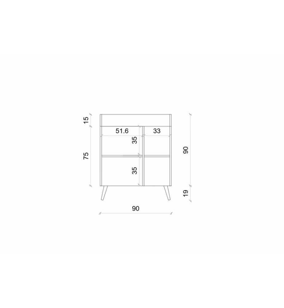 Kaffeebar-Schrank, 100 % laminierte MDF-Platte, Sandstein