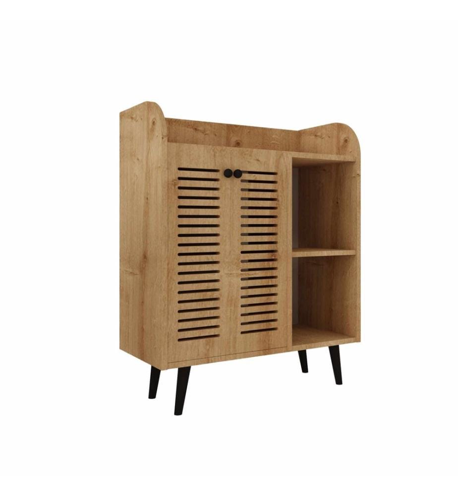 Meuble bar à café, MDF 100 % stratifié, chêne saphir