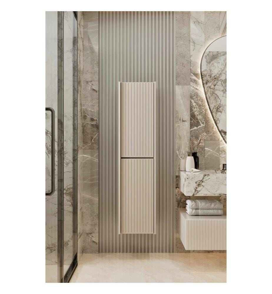 Badezimmerschrank, 100 % laminierte MDF-Platte, Sandstein