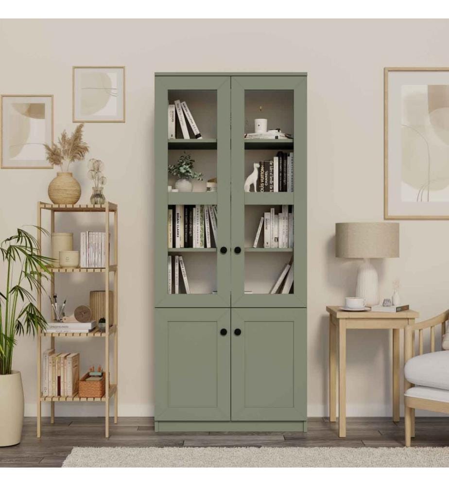 Armoire multifonctionnelle, panneau de particules 100 % mélaminé, vert