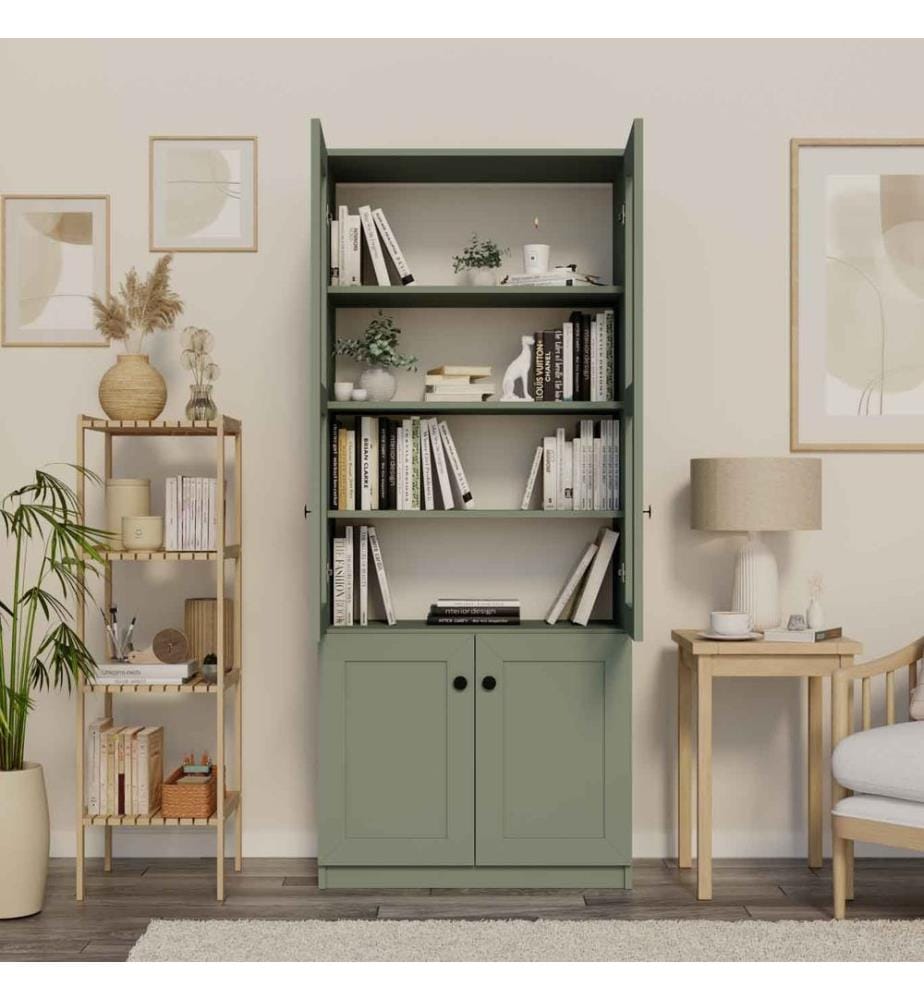 Armoire multifonctionnelle, panneau de particules 100 % mélaminé, vert
