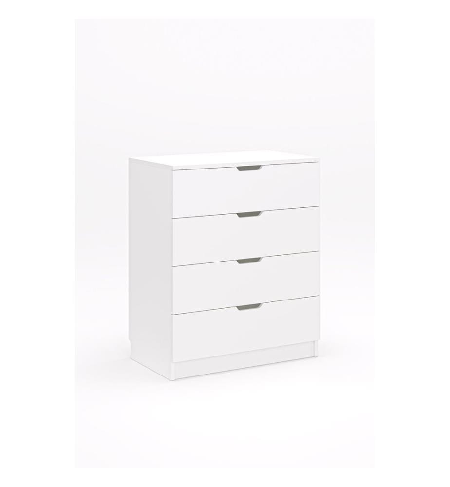 Commode, panneaux de particules 100 % mélaminés, blancs