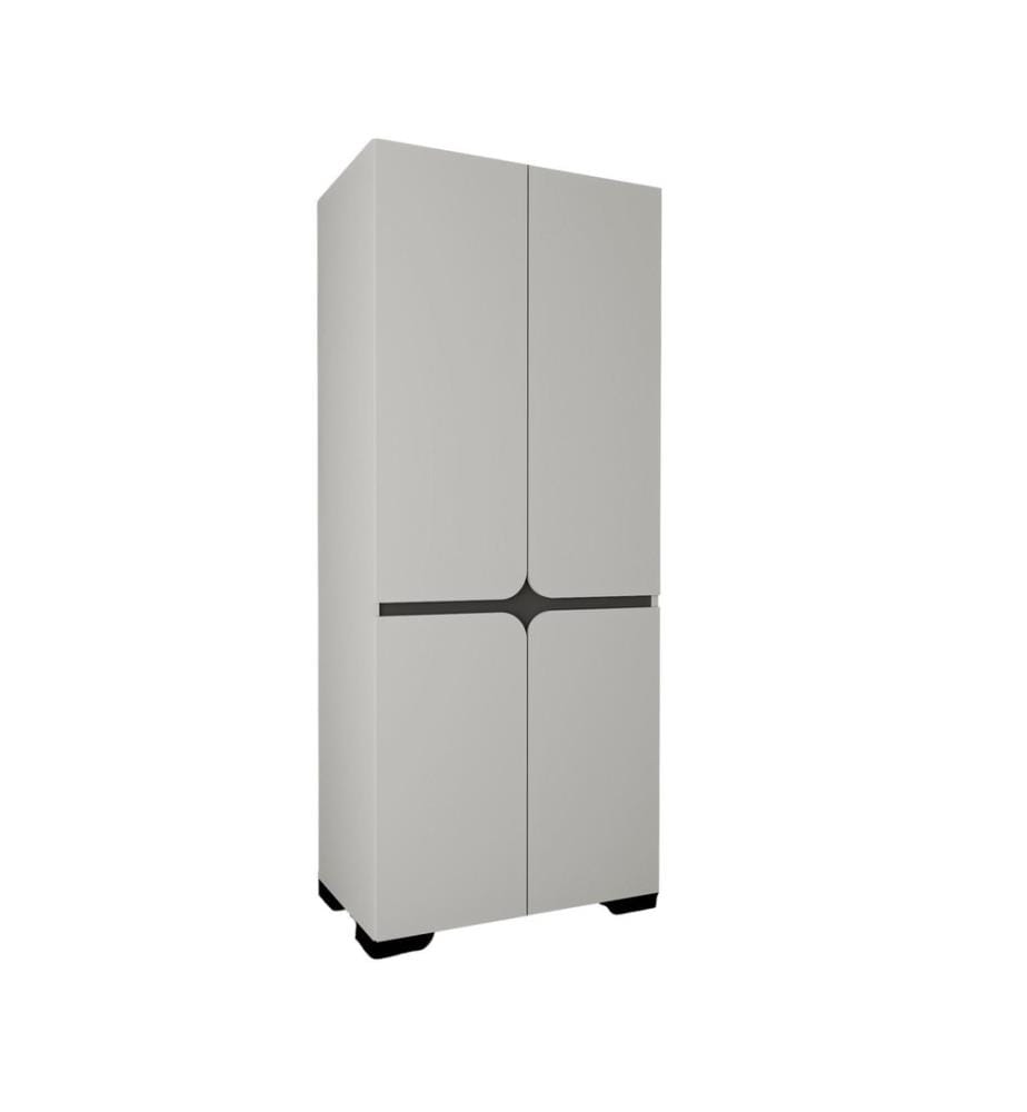 Armoire, 100 % panneaux de particules mélaminés, gris